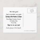 Jongerengroepsuitnodiging Uitnodiging Briefkaart (Achterkant)