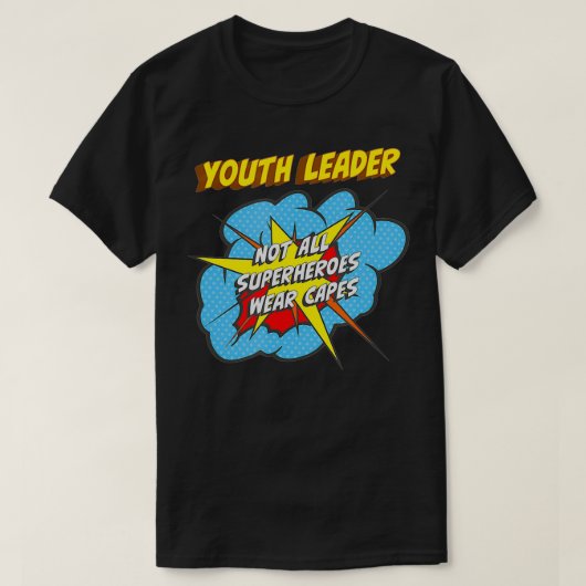 Jongerenleider Funny Superheld Job T-shirt (Design voorkant)