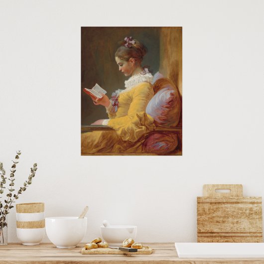 Jongerenlezing Jean Fragonard Fine Art Poster (Keuken)