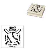 Jongerenliga Baseball Team Rubberstempel (Gestempeld)