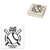Jongerenliga Baseball Team Rubberstempel (Gestempeld)