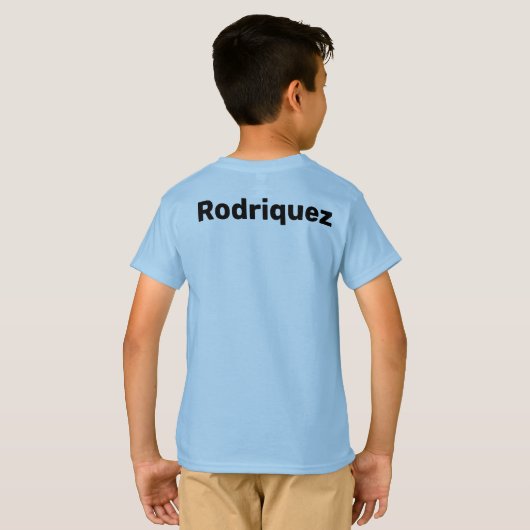 Jongerenliga Baseball Team T-shirt (Achterkant volledig)