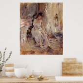 Jongerenmeisje dat haar voorraad aantrekt - Poster (Keuken)