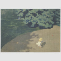 Jongerenmeisje dat na een rode bal rijdt (kinderti