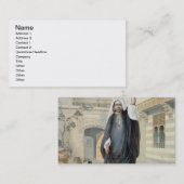 Jongerenmeisje dat terugkeert uit de Hammam in Caï Visitekaartje (Voorkant / Achterkant)