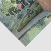 Jongerenmeisje in een tuin door Eugene Grasset Tissuepapier (Detail)