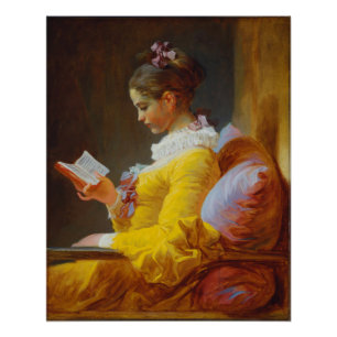 Jongerenmeisje Lezing Jean-Honore Fragonard Poster