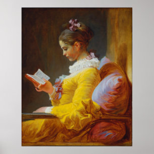 Jongerenmeisje Lezing Jean-Honore Fragonard Poster