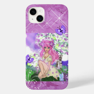 Jongerenmeisje met bloemen telefoontas Case-Mate iPhone 14 plus hoesje