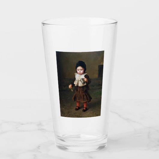 Jongerenmeisje met een lege beker (Ludwig Knaus) (Voorkant)