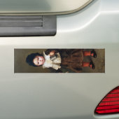 Jongerenmeisje met een lege beker (Ludwig Knaus) Bumpersticker (Op auto)