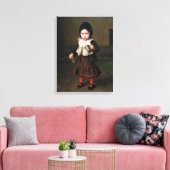 Jongerenmeisje met een lege beker (Ludwig Knaus) Canvas Afdruk (Insitu (Woonkamer))