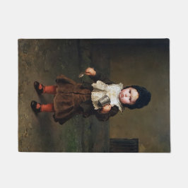 Jongerenmeisje met een lege beker (Ludwig Knaus) Deurmat