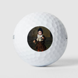 Jongerenmeisje met een lege beker (Ludwig Knaus) Golfballen