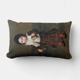 Jongerenmeisje met een lege beker (Ludwig Knaus) Kussen