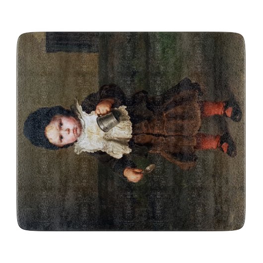 Jongerenmeisje met een lege beker (Ludwig Knaus) Snijplank (Voorkant)