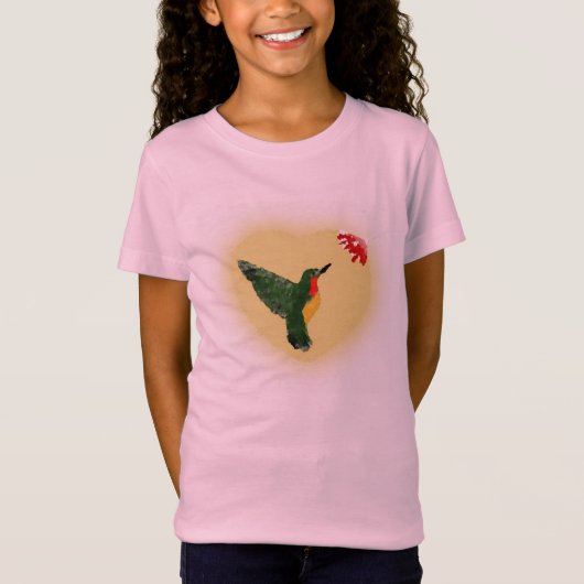 Jongerenmeisjes Ruby-Throat Hummingbird T-shirt (Voorkant)