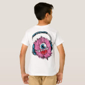 Jongerenteknoppen Speel het luid monster hoofdtele T-shirt (Achterkant volledig)