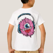 Jongerenteknoppen Speel het luid monster hoofdtele T-shirt (Achterkant)