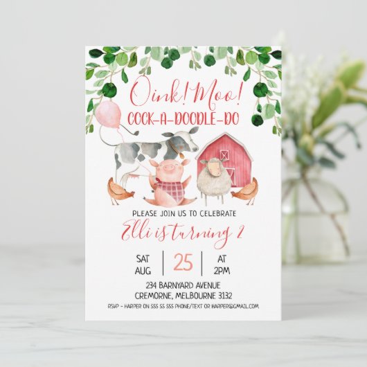 Jongerenvee en ballonvaarding kaart (Staand voorkant)