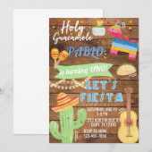 Jongerenverjaardagsuitnodiging voor Fiesta, jongen Kaart (Voorkant / Achterkant)