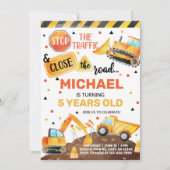 Jongerenverjaardagsuitnodiging voor vrachtwagens. kaart (Voorkant)