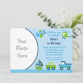 Jongerenvervoer Foto's Birthday-uitnodigingen Kaart (Staand voorkant)