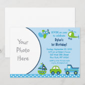 Jongerenvervoer Foto's Birthday-uitnodigingen Kaart (Voorkant / Achterkant)