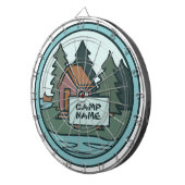 Jongerenzomerkamp, eilandhut, met aangepast teken dartbord (Voorkant Rechts)