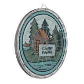 Jongerenzomerkamp, eilandhut, met aangepast teken dartbord (Voorkant Links)