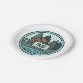 Jongerenzomerkamp, eilandhut, met aangepast teken papieren bordje (Gekanteld)