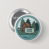 Jongerenzomerkamp, eilandhut, met aangepast teken ronde button 5,7 cm (Voorkant /achterkant)