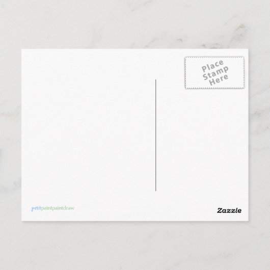 jongetbundel met mand-briefkaart briefkaart (Achterkant)