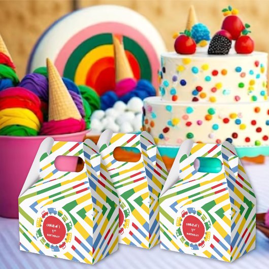 Jongetenspeelgoed Colorful Fun Transport Birthday  Bedankdoosjes