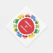 Jongetenspeelgoed Colorful Fun Transport Birthday  Servet (Hoek)