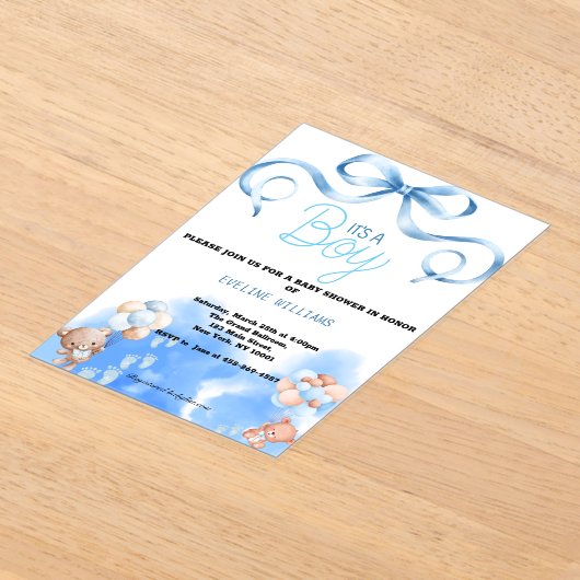 JONGETJE ACRYL UITNODIGINGEN (Laagn)