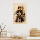  jongetje en marocycle poster (Keuken)