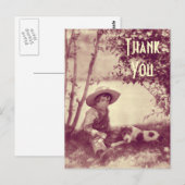  jongetje met hond in rust bedankt Briefkaart (Voorkant / Achterkant)