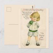  jongetje met shamrocks van Emerald's Isle Briefkaart (Voorkant / Achterkant)
