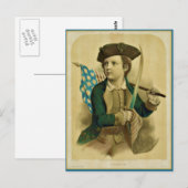  jongetje met vlag en sabel Briefkaart (Voorkant / Achterkant)