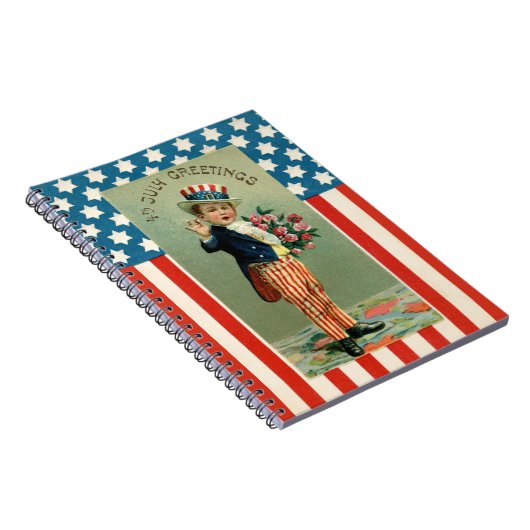 jongetje Sam op 4 juli Notitieboek (Rechterzijde)