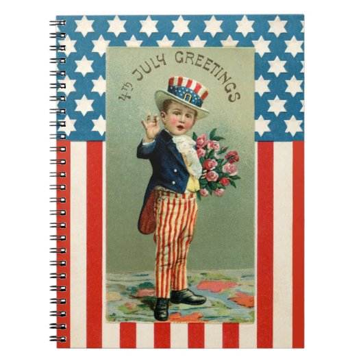  jongetje Sam op 4 juli Notitieboek (Voorkant)