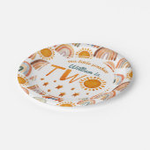 jongetje Sunshine Name 2e Birthday Boy  Papieren Bordje (Gekanteld)