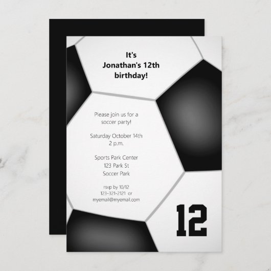 jongetje voetbalwedstrijd kaart (Voorkant / Achterkant)