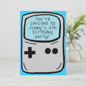  jongetje's gamer verjaardagsfeest nodigt uit kaart (Staand voorkant)