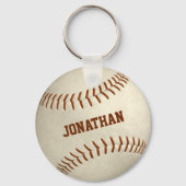 jongetjes, gewoon honkbalsoftball sleutelhanger (Achterkant)