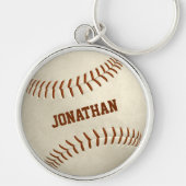 jongetjes, gewoon honkbalsoftball sleutelhanger (Voorkant)