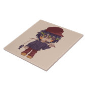 Jongetjie Chibi  Tegeltje (Zijkant)