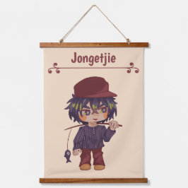 Jongetjie, jongen chibi. hangend wandkleed