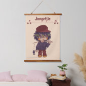 Jongetjie, jongen chibi. hangend wandkleed (Slaapkamer)